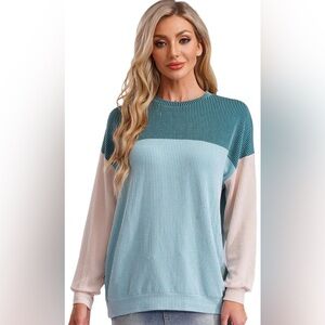 NWOT- WOMENS BLOCK RIBBED SHIRT🔥